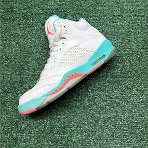 Jordan 5 light aqua high top women’s sneakers